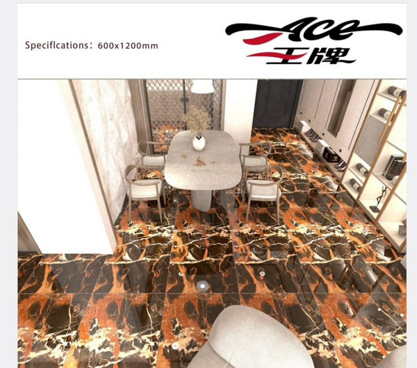 Bronze Marble Elegance polished porcelain tile