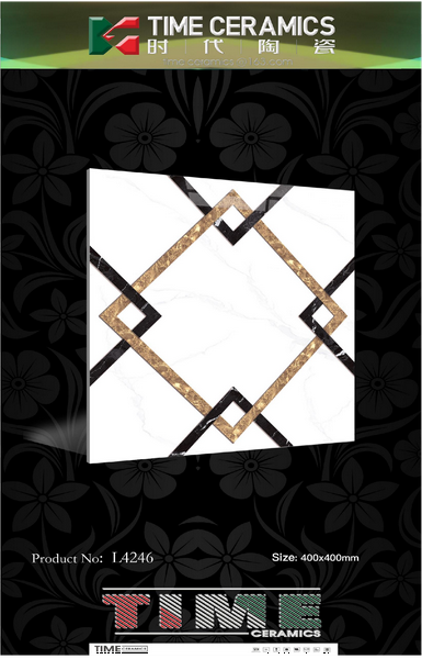Elegant Gold Mosaic Ceramic Tile 400x400mm