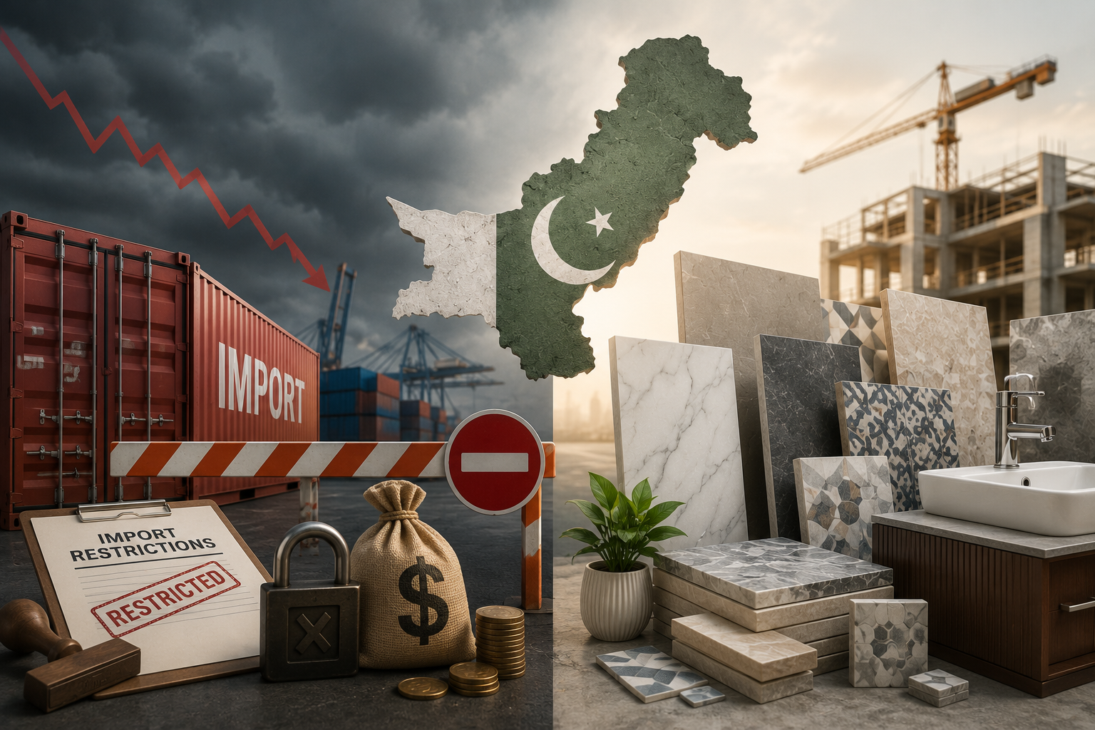 Import restrictions and tile market pressure in Pakistan