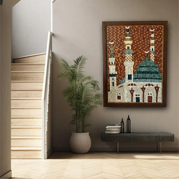 Masjid Nabwi stone wall hanging mosaic